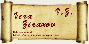 Vera Ziramov vizit kartica